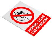 Clique para ampliar! - Sinal Proibido vazar lixo ou entulho