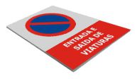 Clique para ampliar! - Sinal Proibido estacionar entrada e saida de viaturas